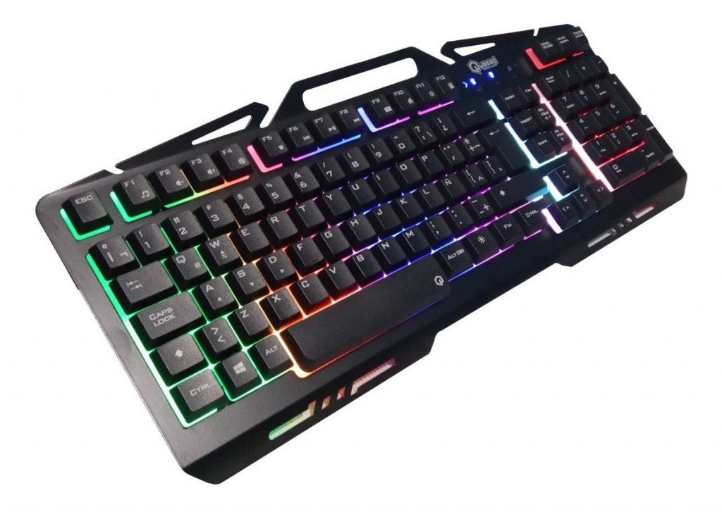 Teclado Quasad QGK-330U Gaming Retroiluminado Soporte Celular